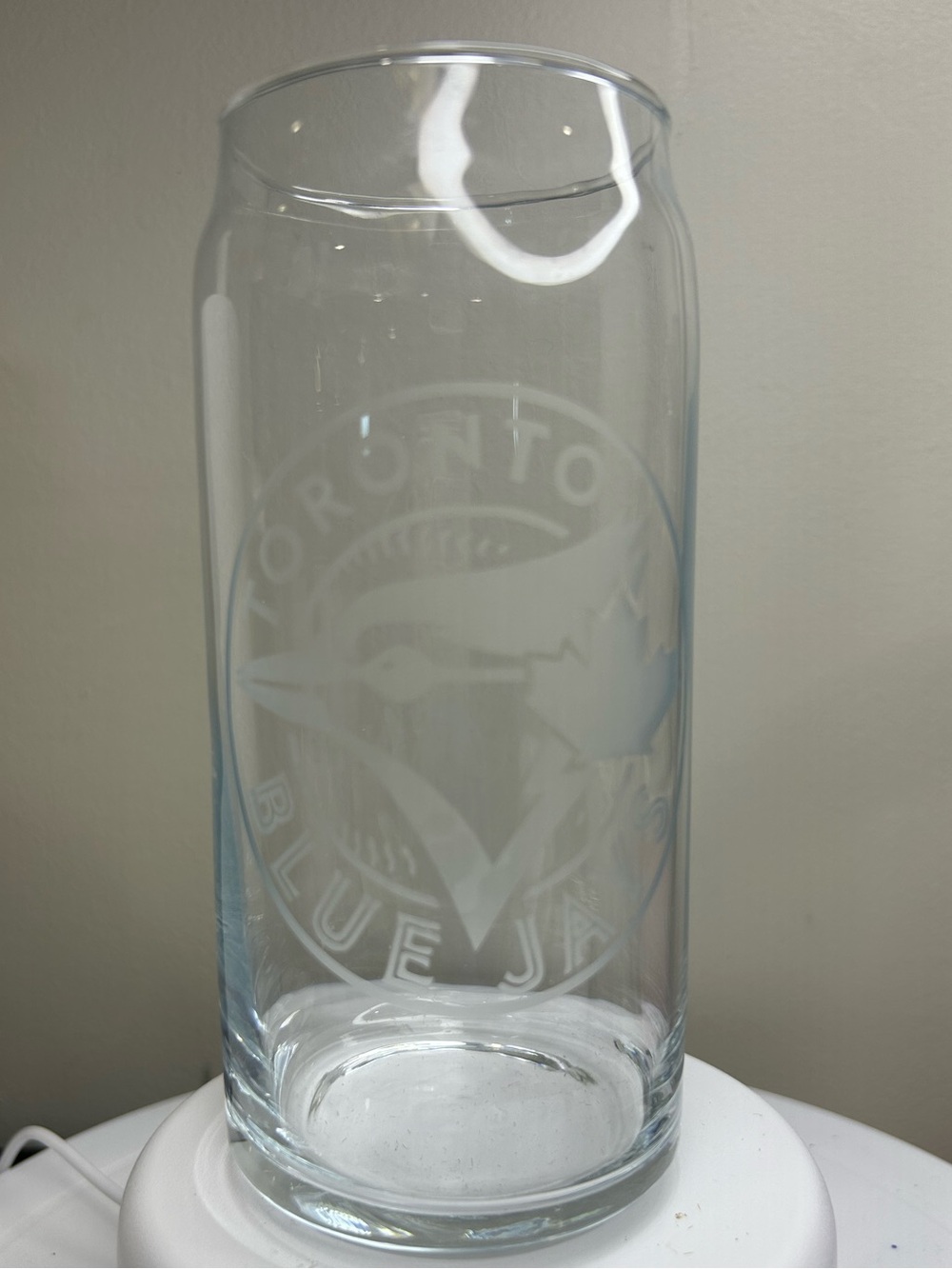 Toronto Blue Jays Etched Clear 20oz Glass Tumbler